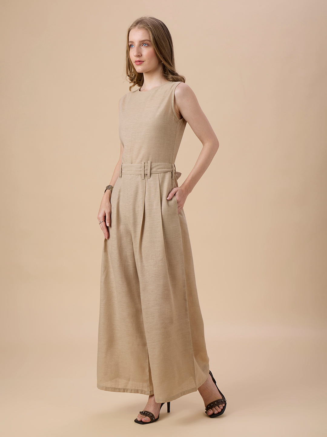 DIANA IN BEIGE COLOR JUMPSUIT