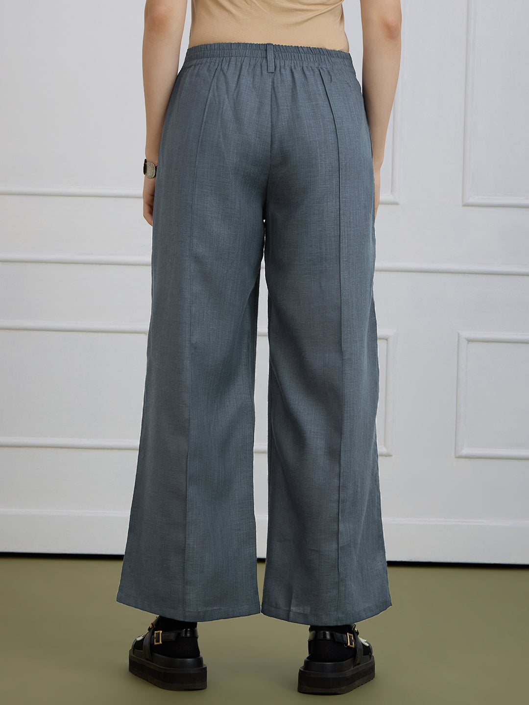 KATYA IN FORMAL TUX GREY TROUSERS