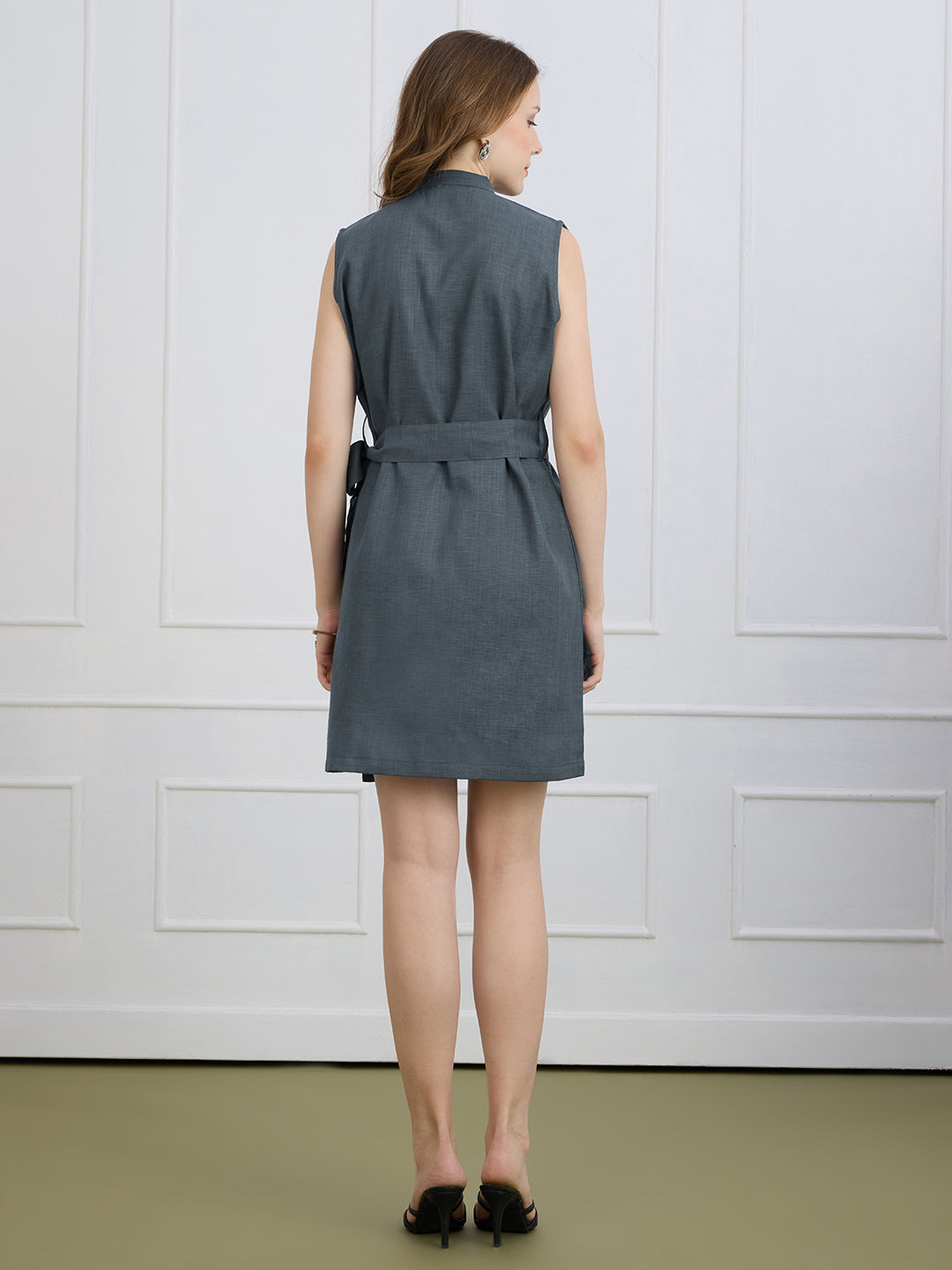 ISABELLA IN GREY PREMIUM SAFARI DRESS