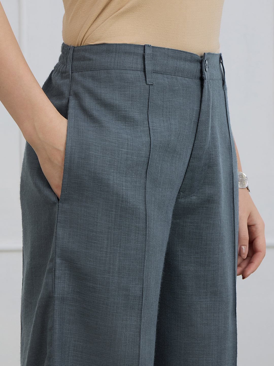 KATYA IN FORMAL TUX GREY TROUSERS