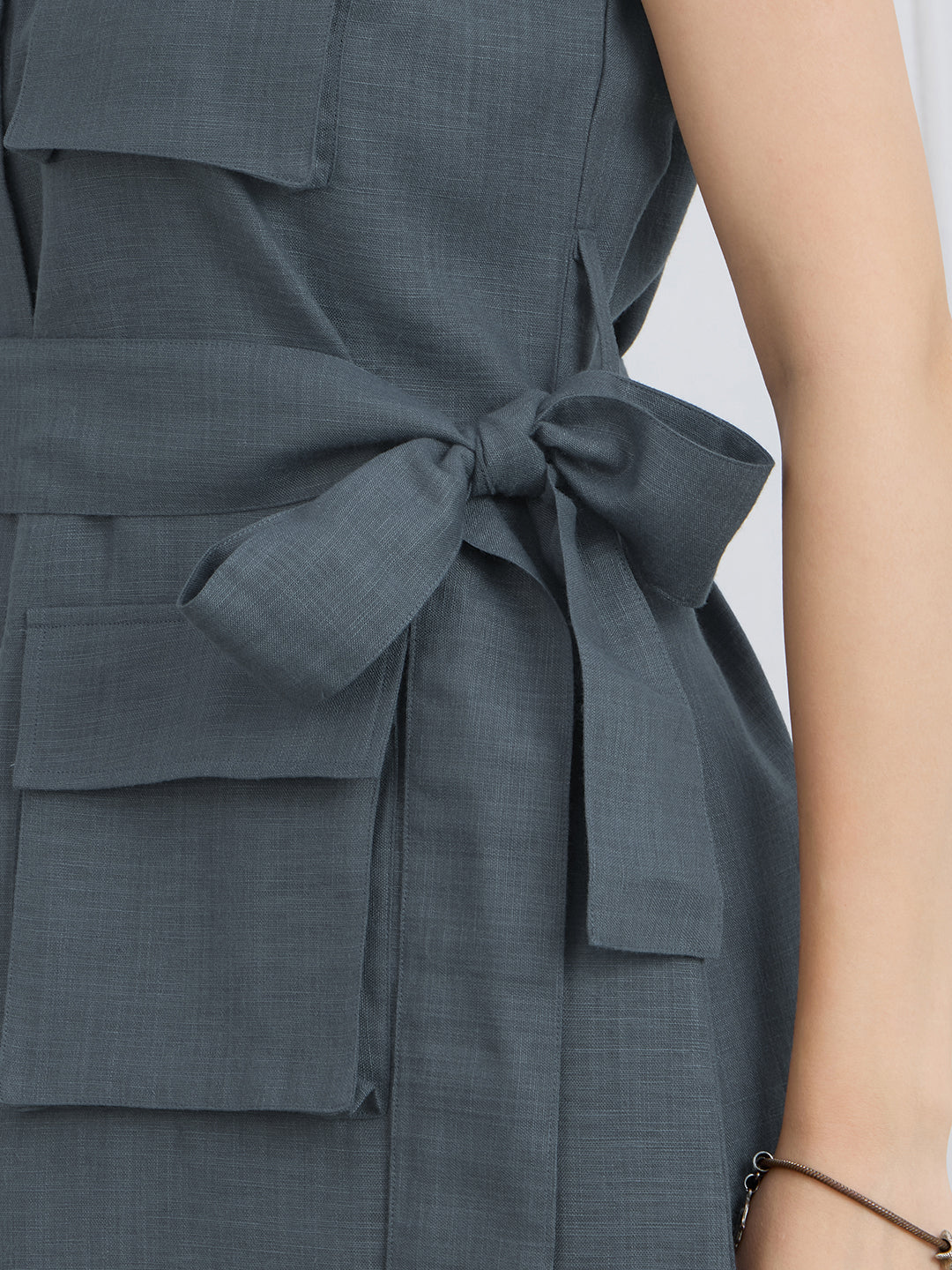 ISABELLA IN GREY PREMIUM SAFARI DRESS