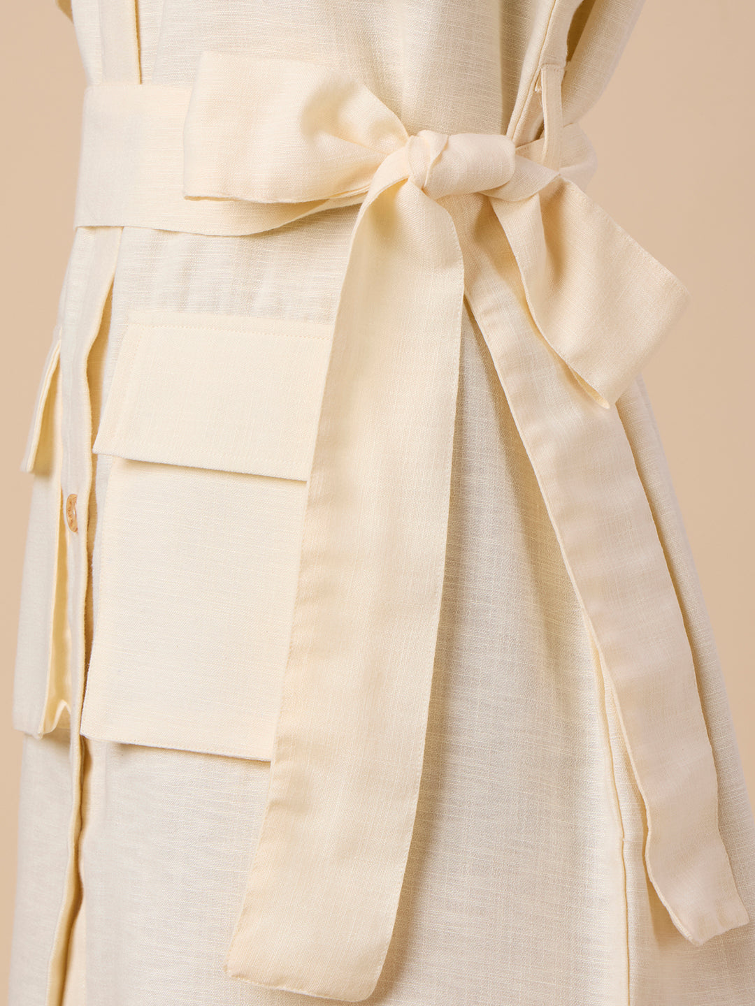 ISABELLA IN CREAM PREMIUM SAFARI DRESS