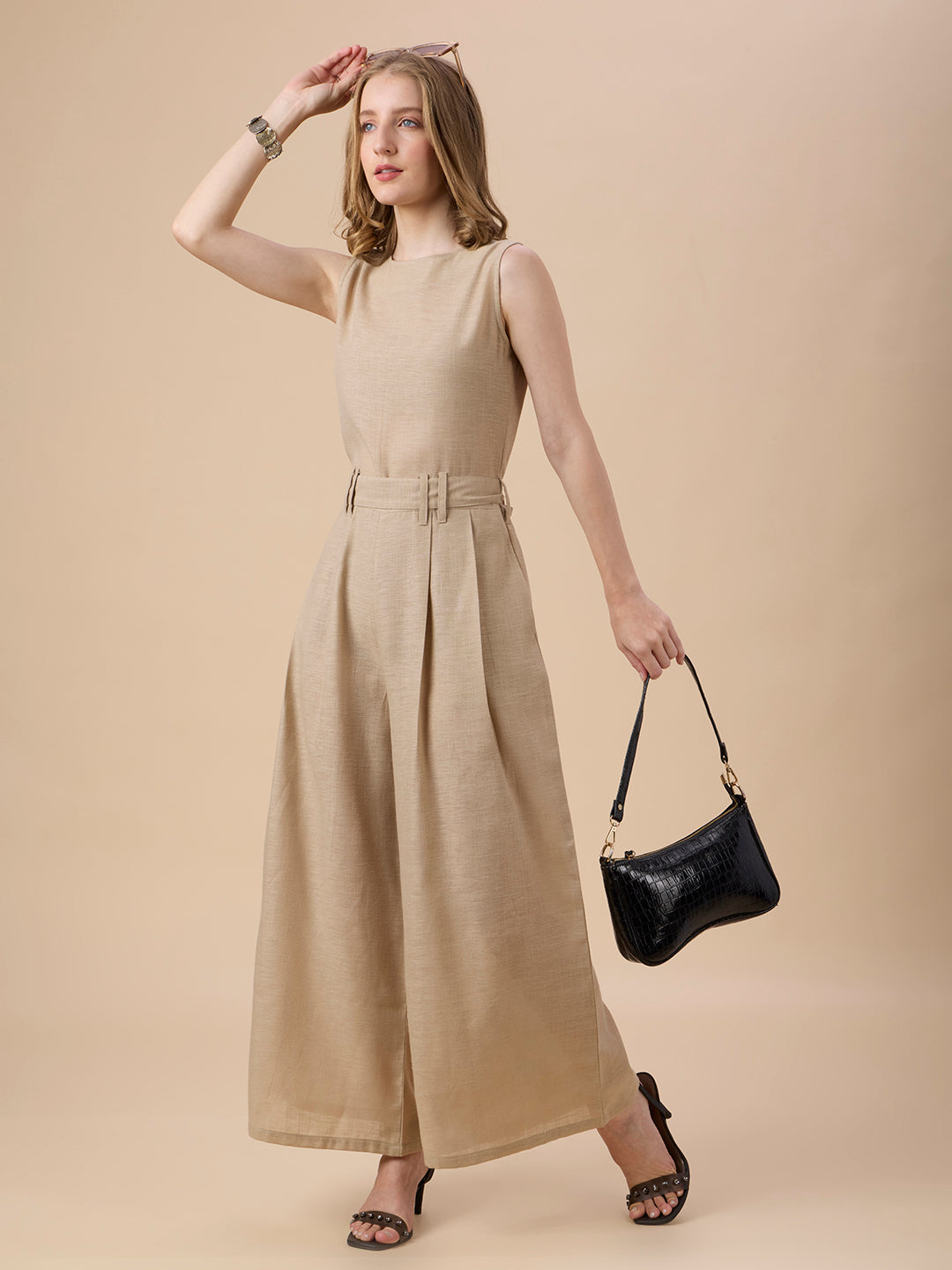 DIANA IN BEIGE COLOR JUMPSUIT