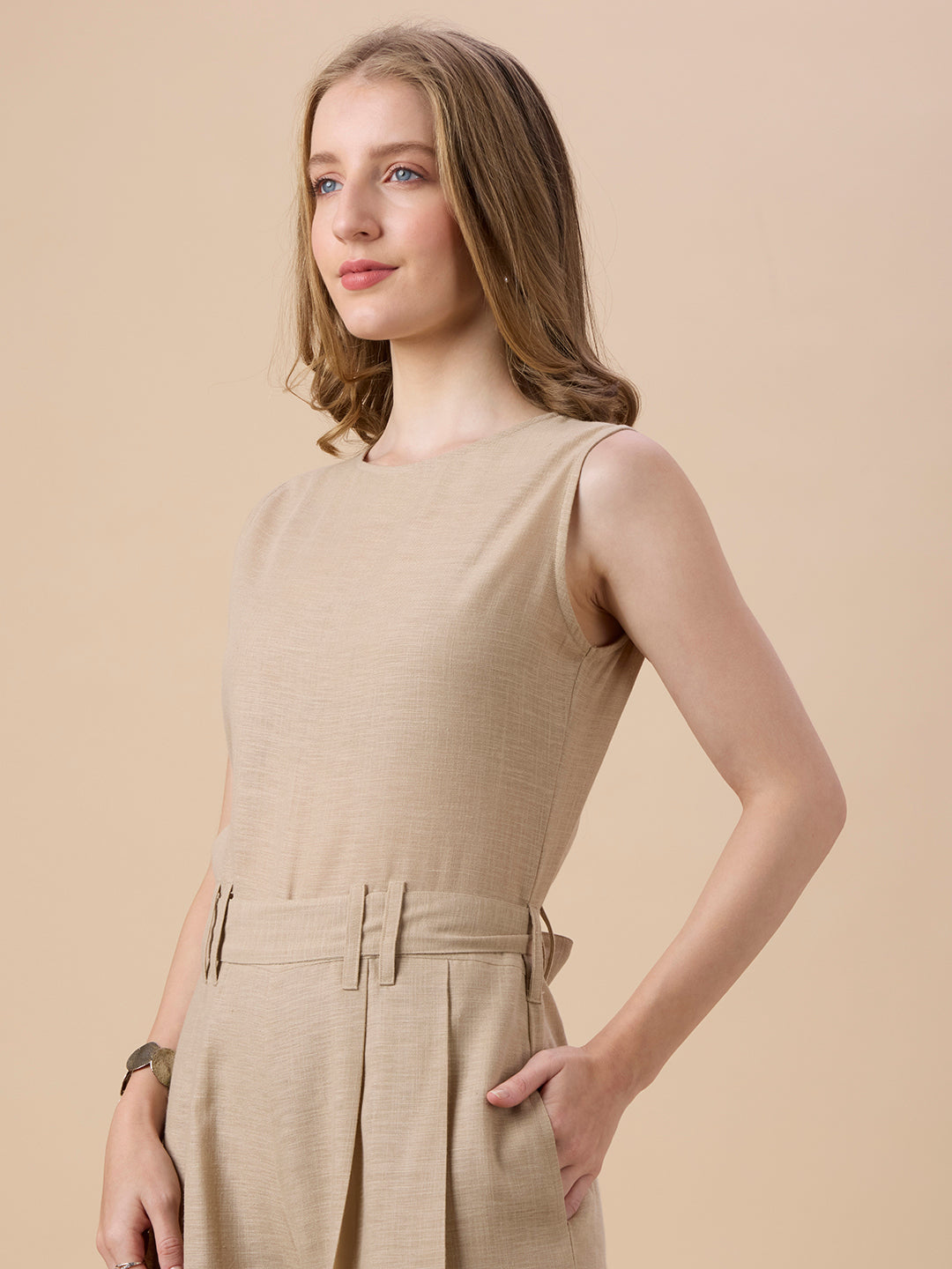 DIANA IN BEIGE COLOR JUMPSUIT