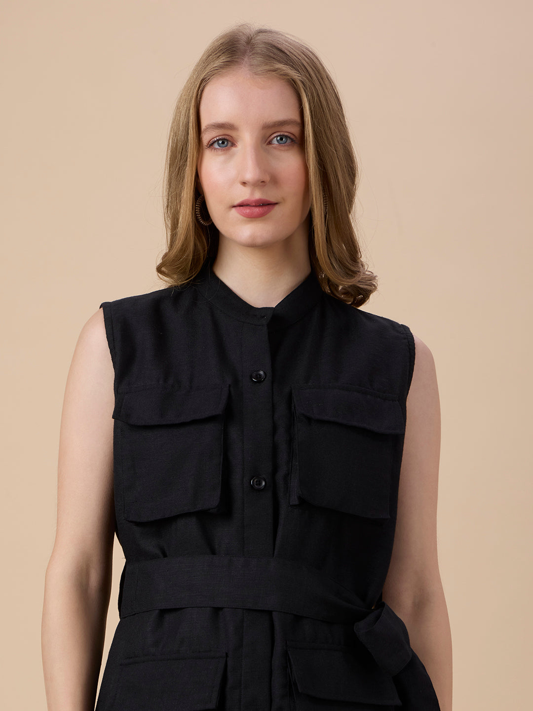 ISABELLA IN BLACK PREMIUM SAFARI DRESS