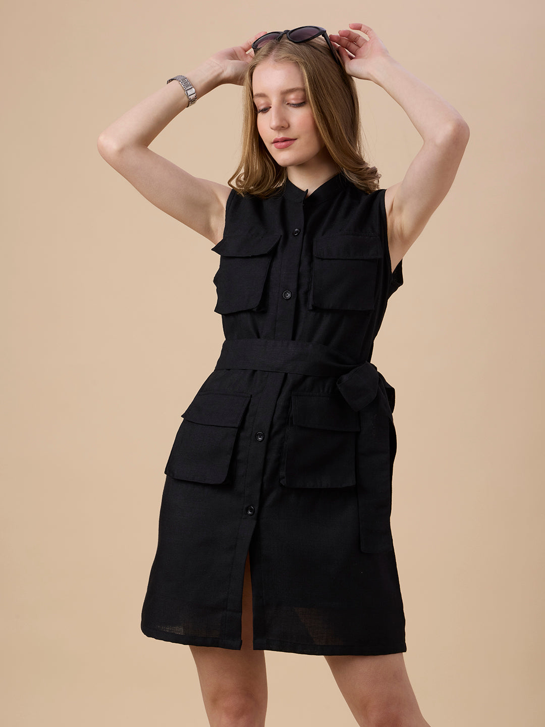 ISABELLA IN BLACK PREMIUM SAFARI DRESS