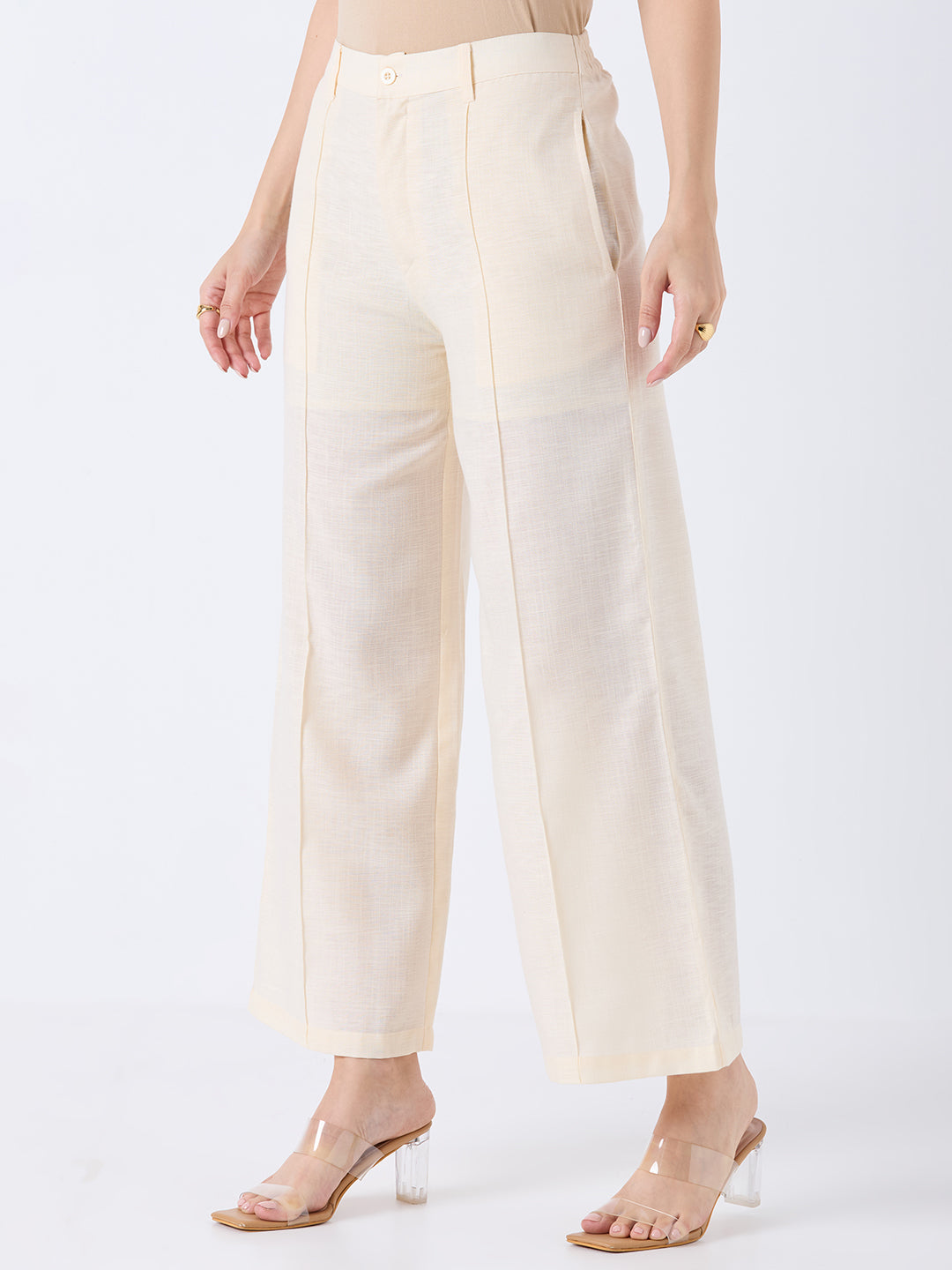 KATYA IN FORMAL TUX CREAM TROUSERS