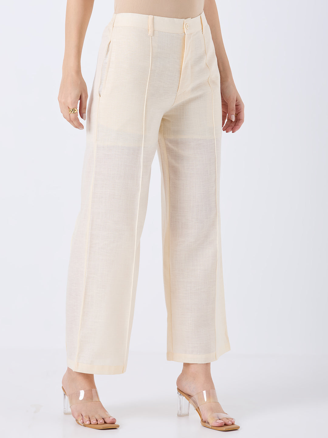 KATYA IN FORMAL TUX CREAM TROUSERS