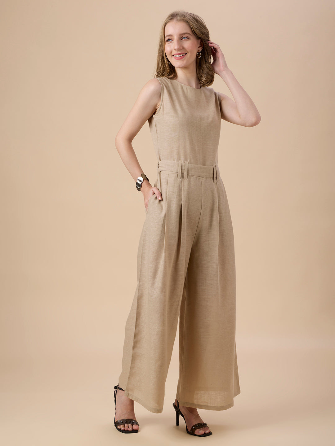 DIANA IN BEIGE COLOR JUMPSUIT
