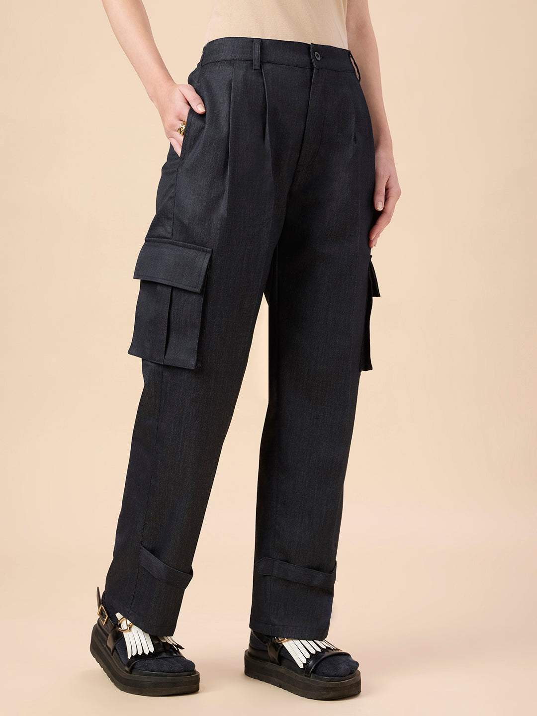 HARPER IN MIDNIGHT COLOR CARGO PANT