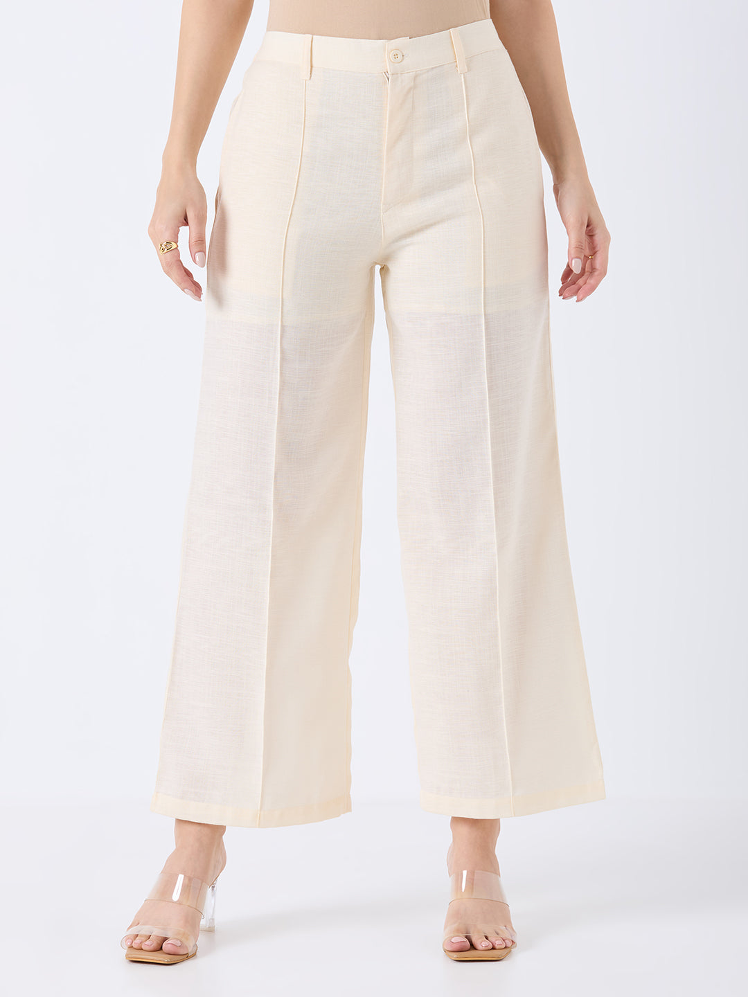 KATYA IN FORMAL TUX CREAM TROUSERS