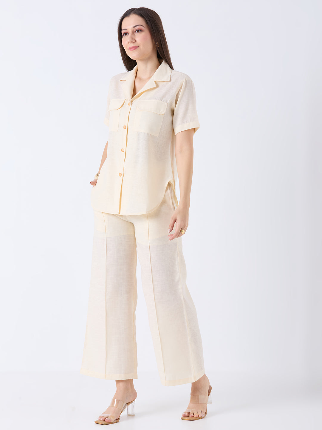 KATYA IN FORMAL TUX CREAM TROUSERS